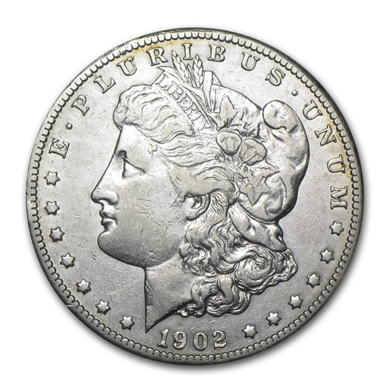 Morgan Silver Dollar Fine Condition 1902-S: 1902-S Morgan Silver Dollar struck at the renowned San Francisco Mint celebrated for its sharp strikes and brilliant luster, yet surprisingly scarce in circulated grades despite plentiful higher-grade