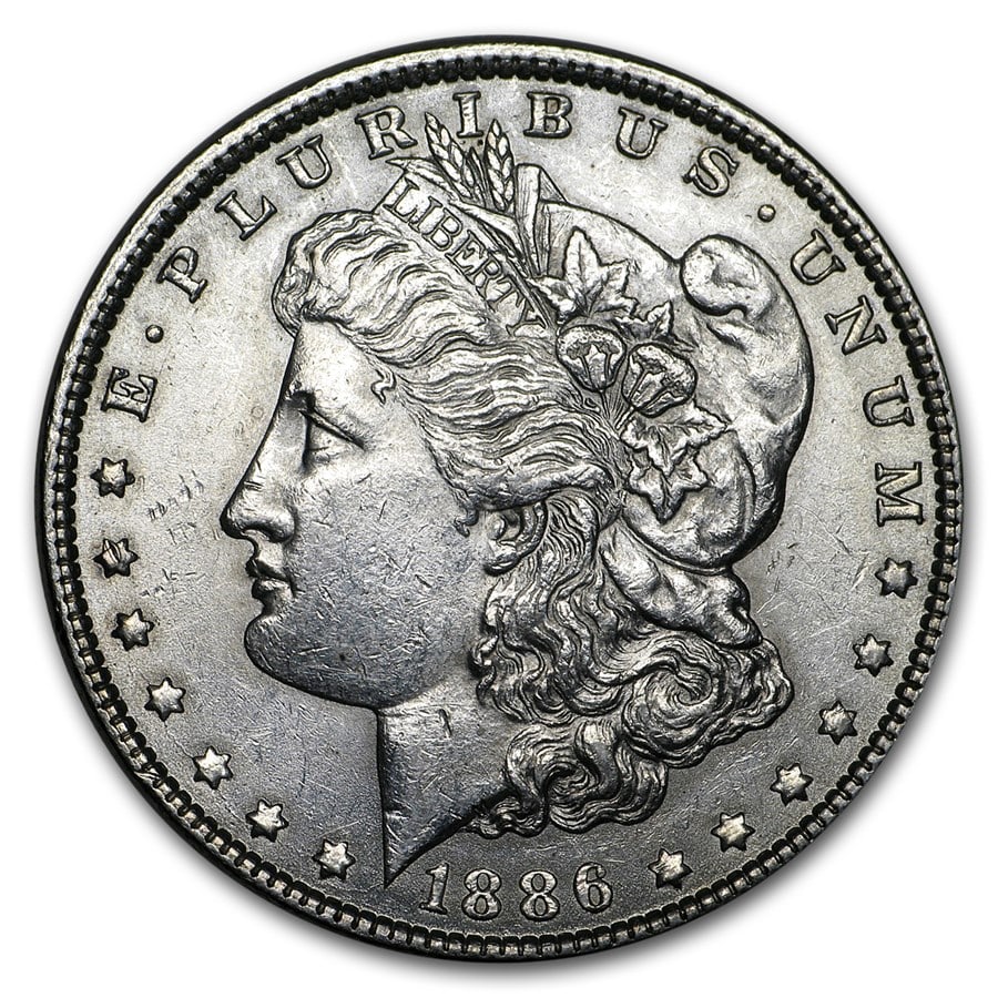 1886- Morgan Dollar Cracked From Roll: The 1886 Morgan Silver Dollar (Cracked From Roll) features fresh uncirculated surfaces and strong eye appeal. A historic 90% silver issue valued by both investors and collectors.