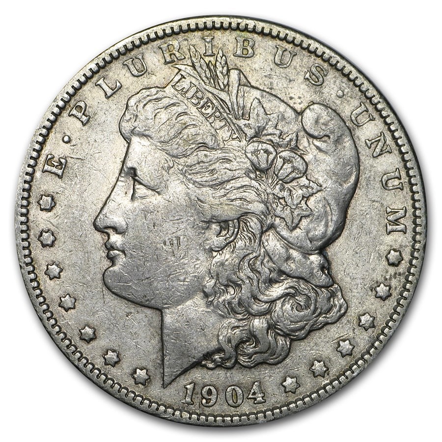 1904- Morgan Dollar: The 1904 Morgan Silver Dollar marks the final pre-1921 year of the series. Struck in 90% silver, it offers historic significance and enduring value.