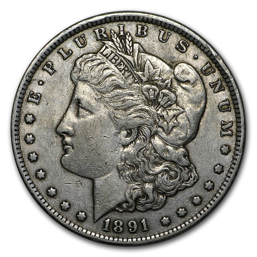1891-CC Morgan Dollar: The 1891-CC Morgan Dollar from the legendary Carson City Mint carries strong Western heritage and collector prestige. Struck in 90% silver, this sought-after CC issue offers historic significance and