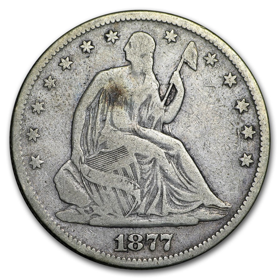 Seated Liberty Half Dollar Very Good 1877 (1 of 2)