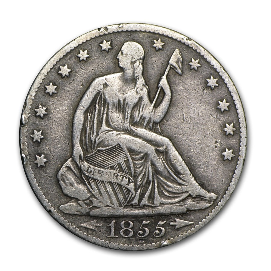 Seated Liberty Half Dollar Very Fine 1855-O (1 of 2)