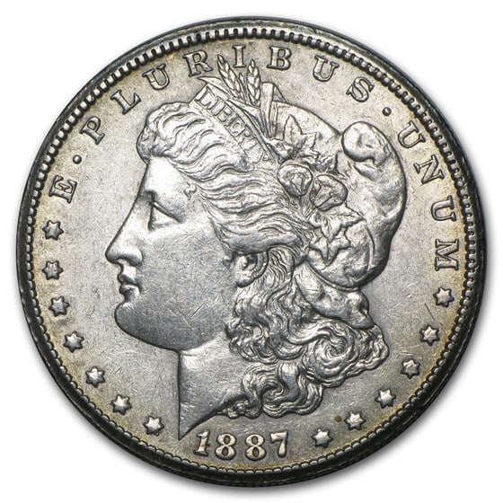1887-S MS-62+ Morgan Dollar-Non Graded: The 1887-S MS-62+ Morgan Dollar showcases sharp San Francisco strike quality with attractive mint luster and minimal marks for the grade. A premium 90% silver example with strong numismatic appeal.
