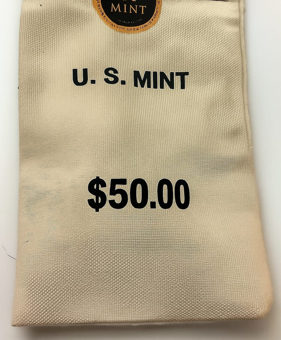 BU $50 Morgan Mixed Silver dollar sealed bag.: This sealed bag contains 50 Brilliant Uncirculated (BU) Morgan Silver Dollars showing bright mint luster and crisp detail. Struck in 90% silver, these historic coins feature the iconic Liberty portrai