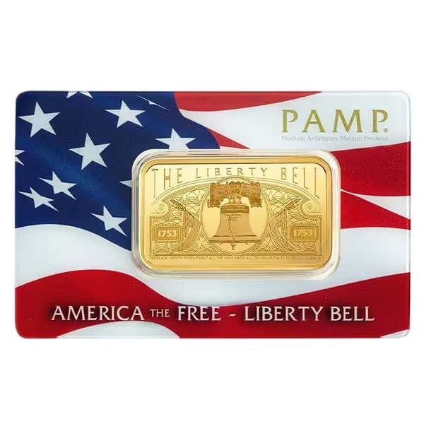 Pamp Suisse 1 Ounce Gold Bar--Liberty Bell (1 of 2)