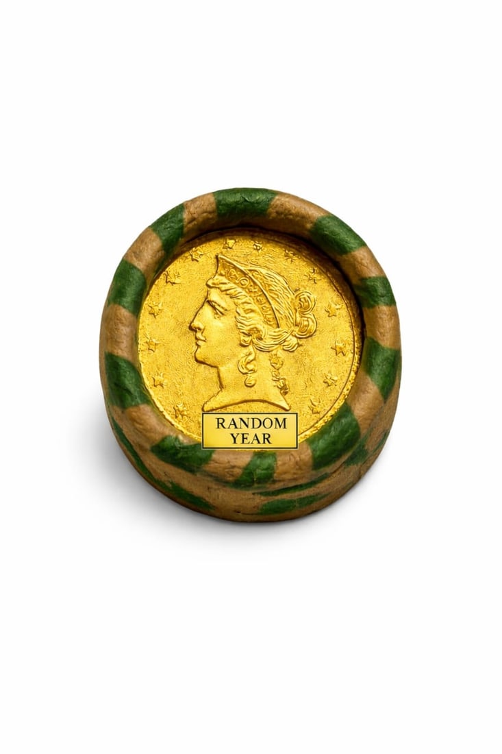 10 QTY $5 Liberty Head Gold Roll BU Stock Photo (1 of 1)