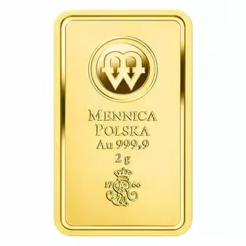 2 Gram Mint of Poland Gold Bar .9999 Fine (in Assay (1 of 2)