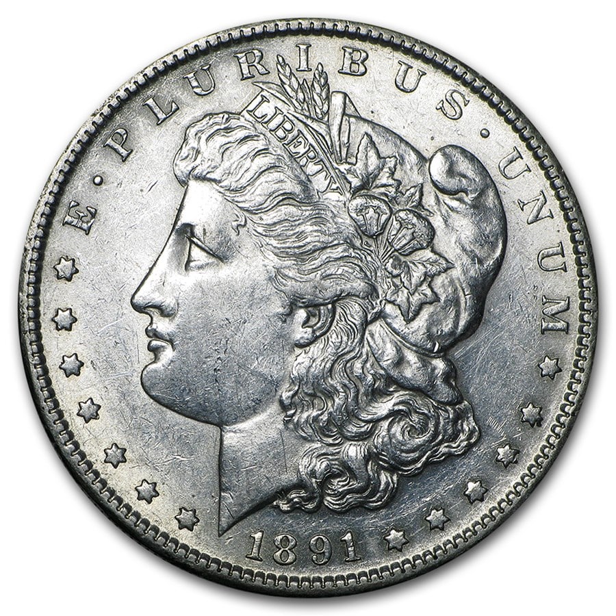 1891-S MS-62+ Morgan Dollar-Non Graded: The 1891-S MS-62+ Morgan Dollar showcases crisp San Francisco detail and attractive cartwheel luster. A high-quality 90% silver Mint State example with lasting numismatic value.