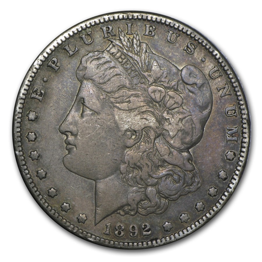 Morgan Silver Dollar Very Fine Condition 1892-S: 1892-S Morgan Silver Dollar struck at the historic San Francisco Mint — a low-mintage key issue with only 1.2 million produced at the famed “Granite Lady” facility that survived the 1906 ear