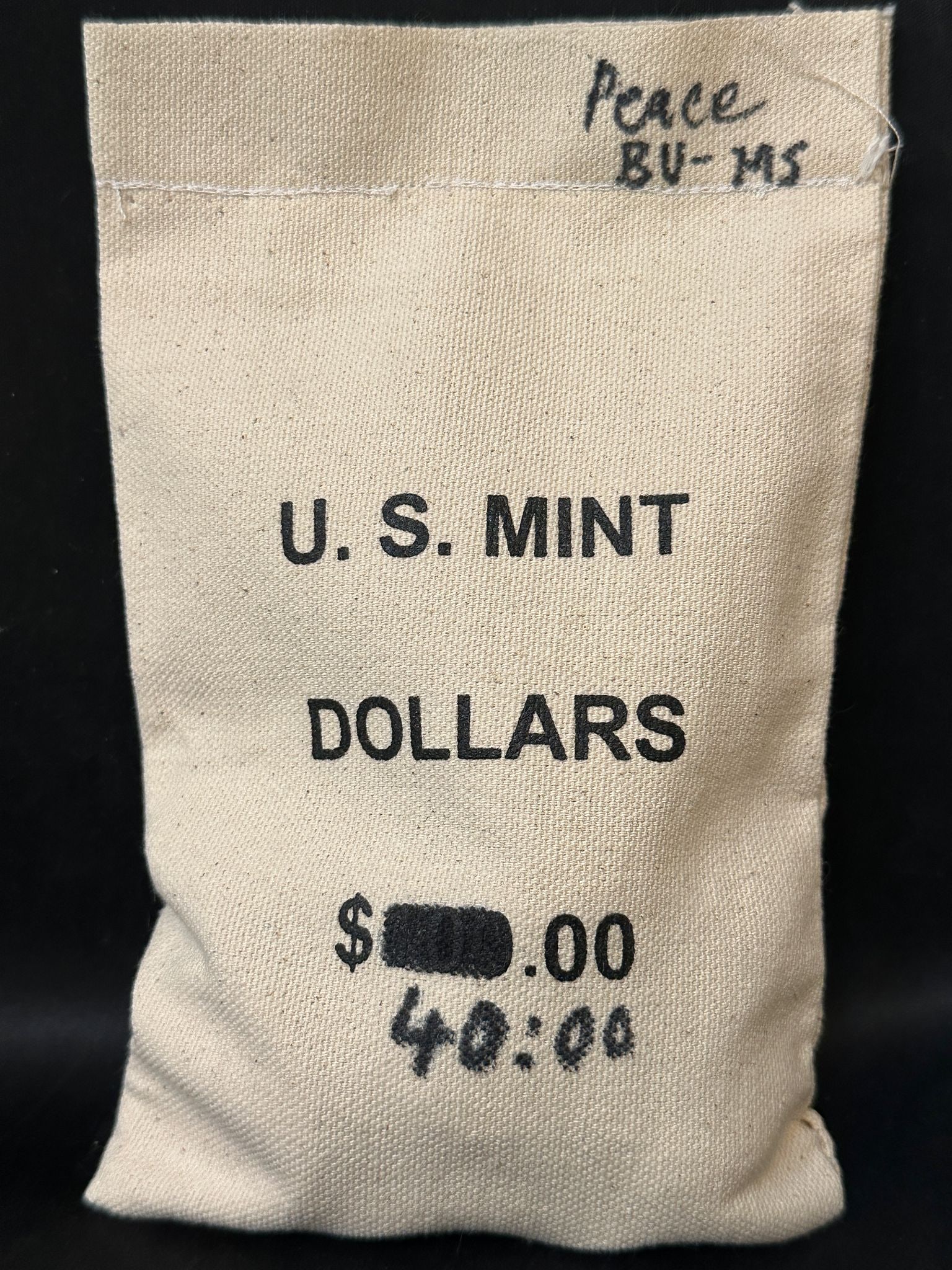 BU $40 Peace Mixed Silver dollar sealed bag. (1 of 2)