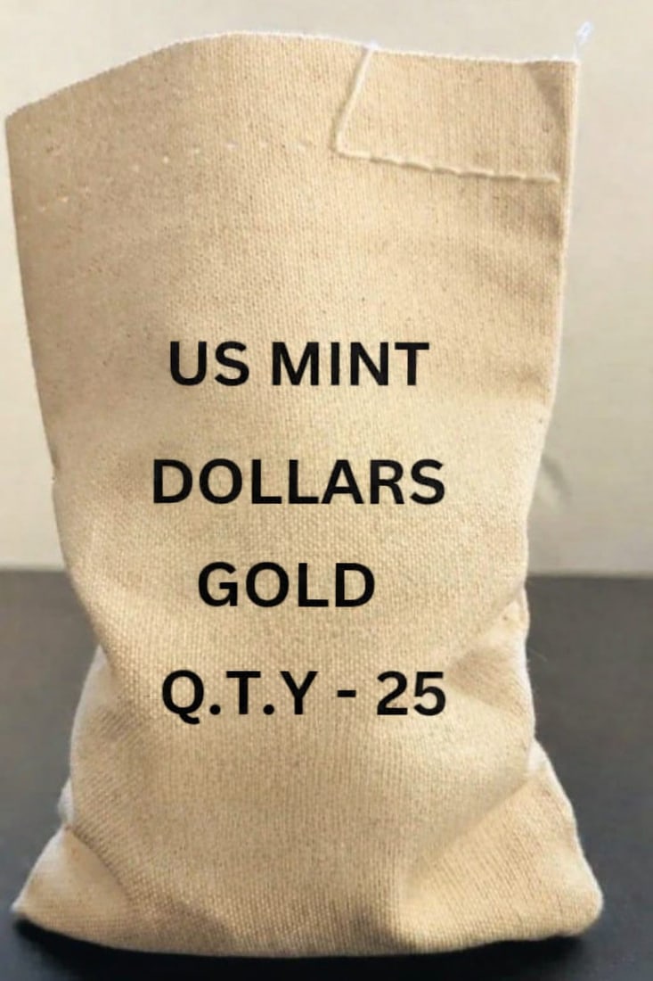 QTY 25 $5 Indian Head Gold Sealed Bag BU Stock photo: This lot includes twenty-five (25) $5 Indian Head Gold coins in Brilliant Uncirculated condition, packaged in a sealed bag. Coins exhibit strong original mint luster with well-defined design features 