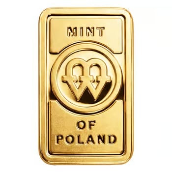1 Gram Mint of Poland Gold Bar .9999 Fine (in Assay) (1 of 2)