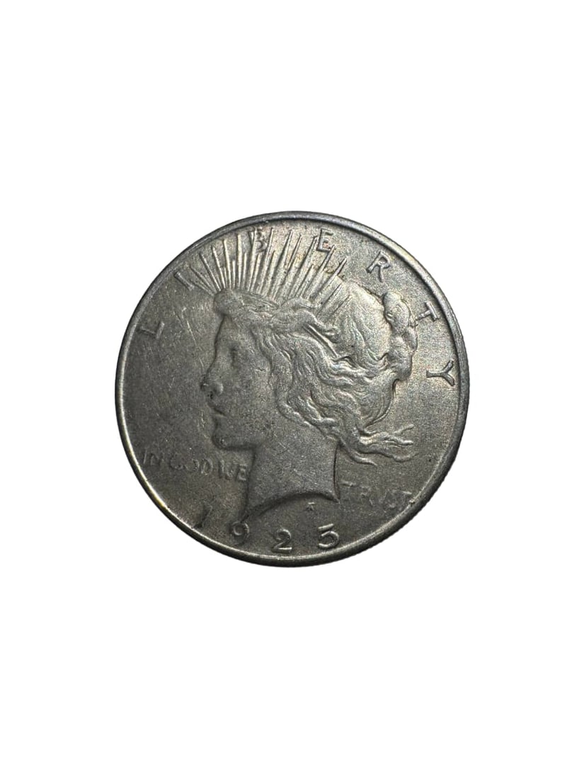 1925 - S Peace Dollar BU: The 1925-S Peace Dollar is a desirable issue from the San Francisco Mint. In Brilliant Uncirculated (BU) condition, it displays sharp details and original mint luster. Made of 90% silver, it offers bo