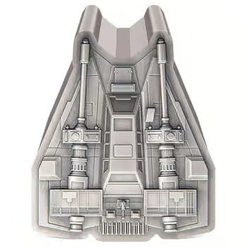 2023 Niue 1 oz Star Wars Snowspeeder Silver Coin: This 2023 Niue 1 oz Silver Coin features the iconic Snowspeeder from Star Wars. Struck in .999 fine silver, it showcases detailed design inspired by the legendary sci-fi series. The coin captures the 