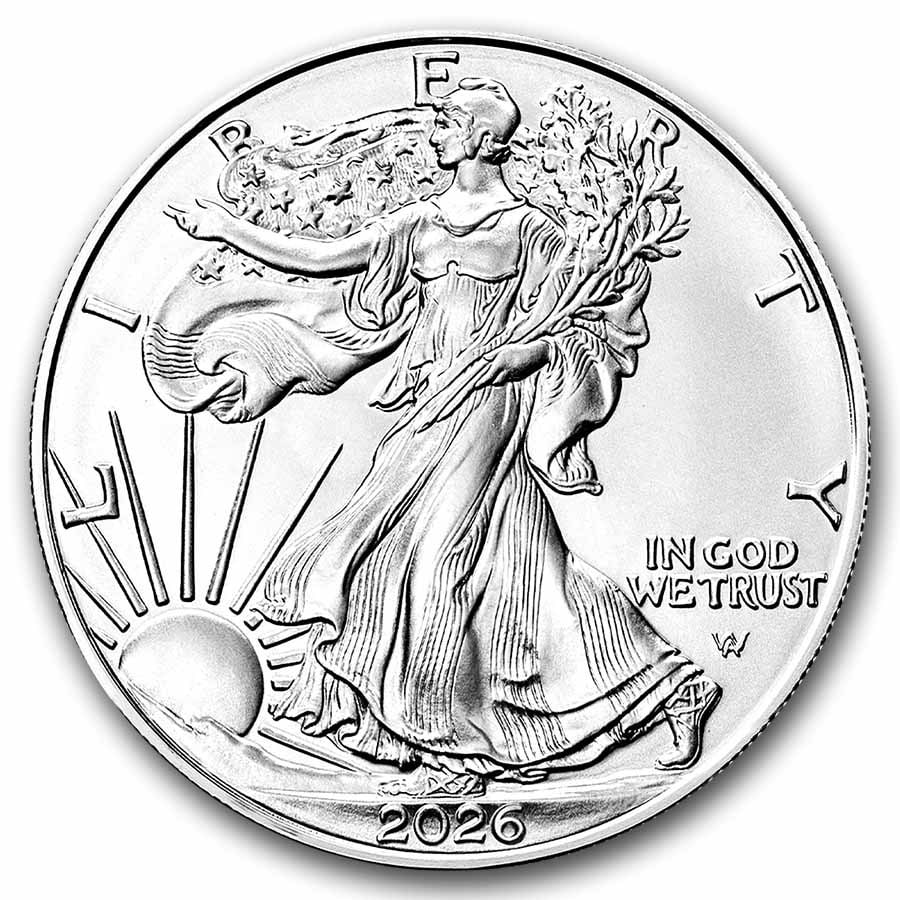 2026 1 oz Silver Eagle - w/Happy Mother's Day, Pink Card, In TEP: The 2026 1 oz Silver Eagle – w/ Happy Mother’s Day, Pink Card, In TEP features the iconic American Silver Eagle design enhanced with themed presentation. Struck by the United States Mint in .999 f