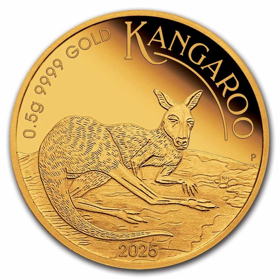 2025 Australia 1/2 Gram Gold Kangaroo Mini Roo Proof (Assay Card) (1 of 2)