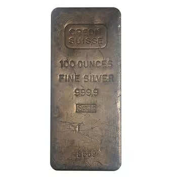 100 oz Credit Suisse Silver Bar .999 Fine (1 of 2)