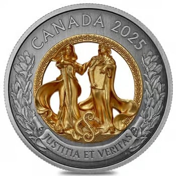 2025 Canada 4.6 oz Allegories of Justice and Truth Silver Coin (1 of 2)