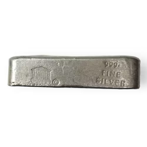 Vintage 6.17 oz Academy Cast Silver Bar .999: Vintage 3 oz JMC .999+ Silver Bar A rare Canadian font variation featuring the classic hand-stamped hallmark and iconic maple leaf. Its rugged, hand-poured "small-pour" character and limited productio