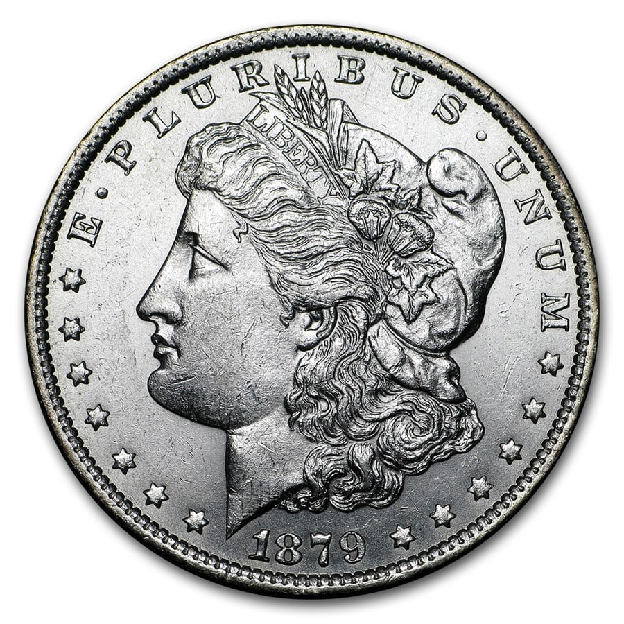 1879-O MS-62+ Morgan Dollar-Non Graded: The 1879-O MS-62+ Morgan Dollar features strong detail with attractive luster from the New Orleans Mint. A desirable early-date Southern issue offering 90% silver content and enduring collector