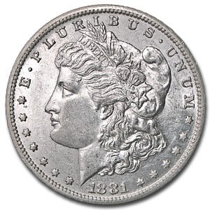 1881-S Morgan Dollar Cracked From Roll (1 of 2)
