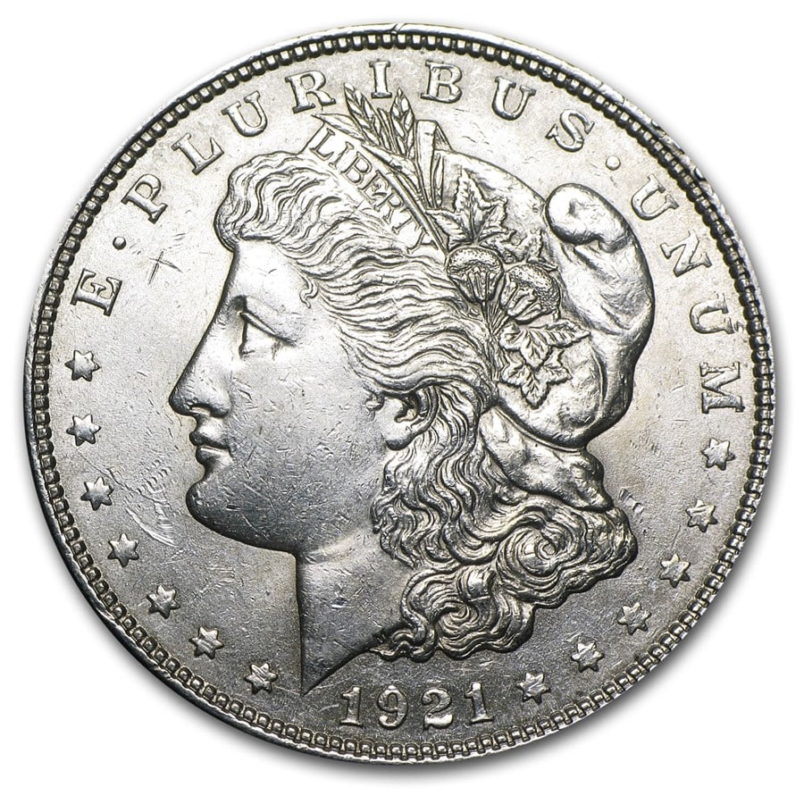 1921- Morgan Dollar Cracked From Roll (1 of 2)