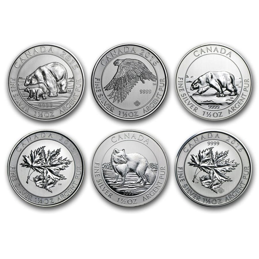 Canada 1.5 oz Silver $8 BU (Random Year) (1 of 2)