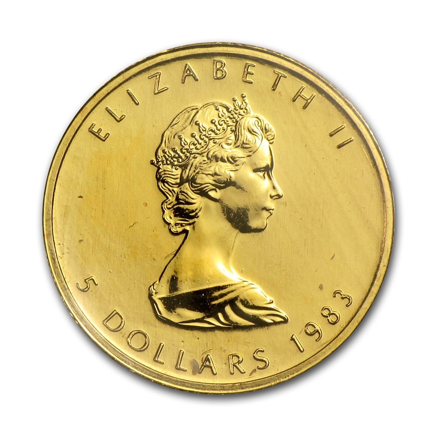 1983 Canada 1/10 oz Gold Maple Leaf BU (1 of 2)