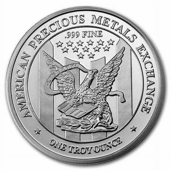 1 oz Silver Round - APMEX (TEP) 20-Count Box: APMEX 1 oz .999 Silver Rounds (20-Count Box) 20 oz total in tamper-evident packaging (TEP), featuring classic American bald eagle design with 13 stars