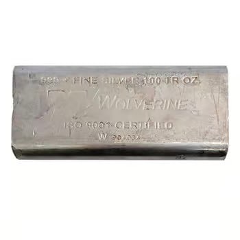 100 oz Wolverine Vintage Silver Bar .999+ Fine (1 of 2)