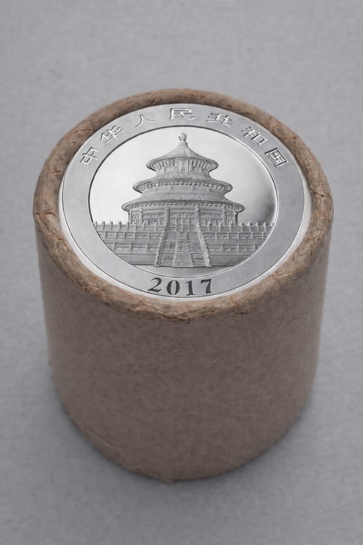 $20 2017 & 2017 End Chinese Silver Panda roll (1 of 2)