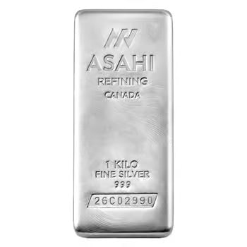 Box of 15 - 1 Kilo Asahi Silver Bar .999 Fine (1 of 2)