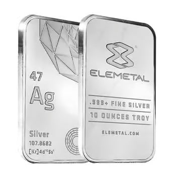 Elemetal Mint 10 oz Silver Bar .999 Fine (Sealed) (1 of 2)