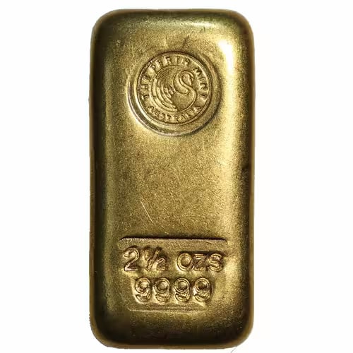 Perth Mint 2.5 Ounce Gold Poured Bar (1 of 2)