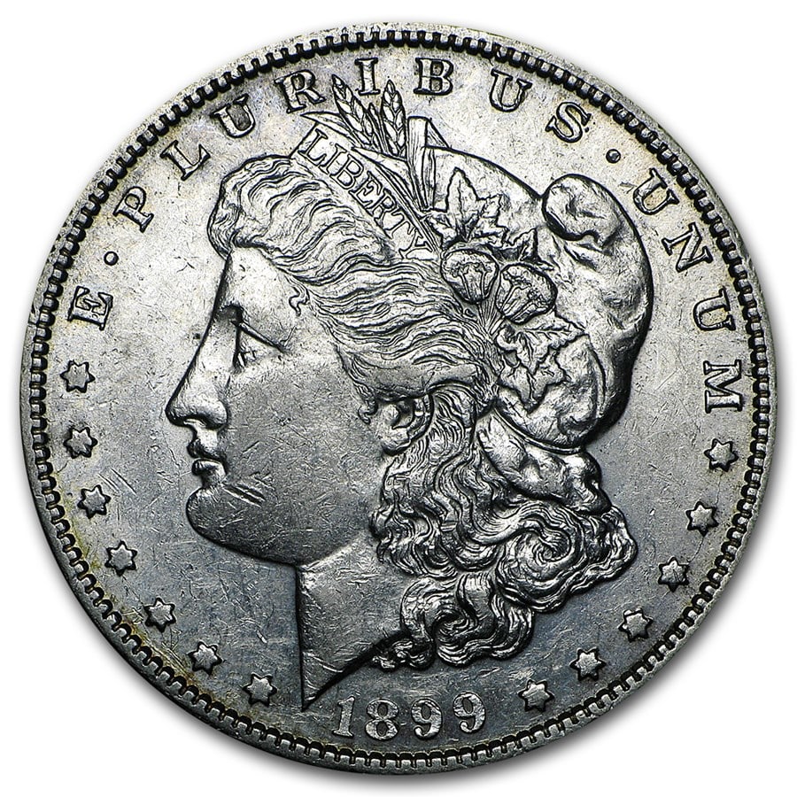 1899-S MS-62+ Morgan Dollar-Non Graded: The 1899-S MS-62+ Morgan Dollar features strong San Francisco strike characteristics and attractive brilliance. A premium 90% silver example with steady collector demand.