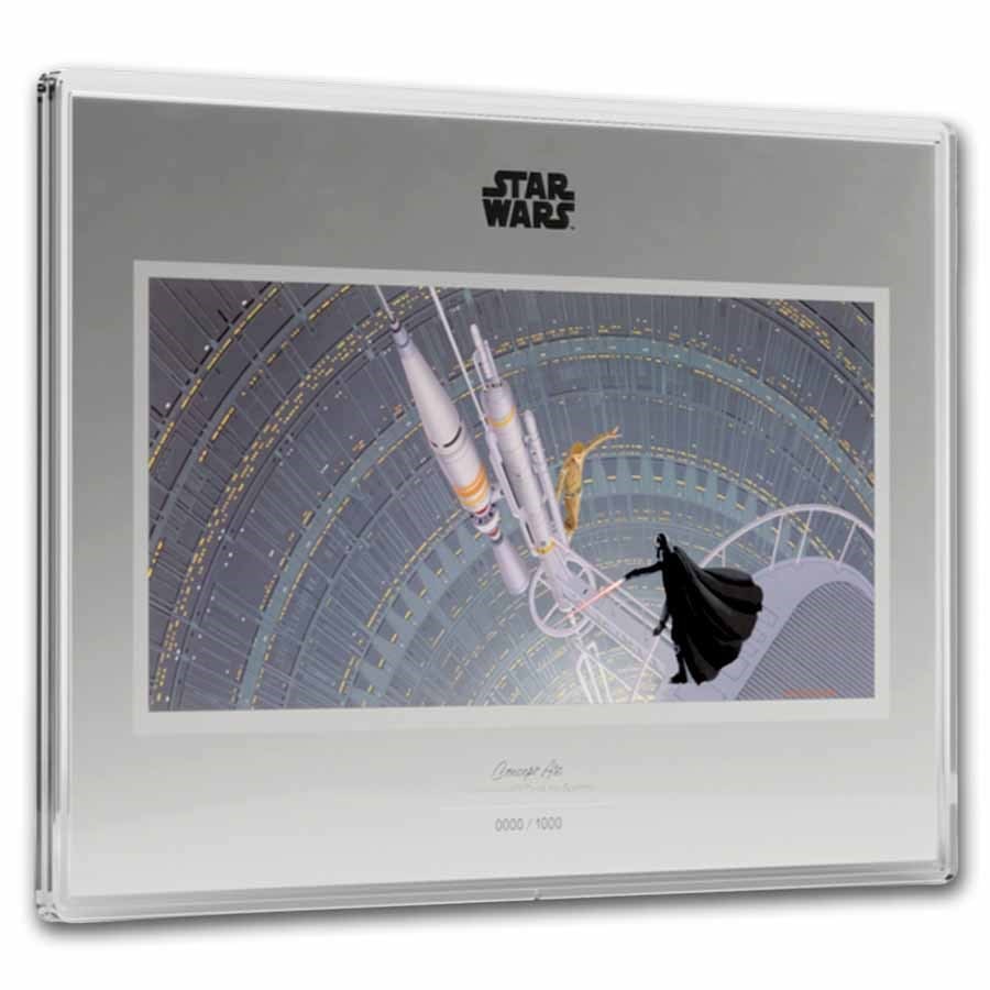 2026 Niue 1 oz Silver $2 Star Wars Art: Lightsaber Duel on Gantry (1 of 2)