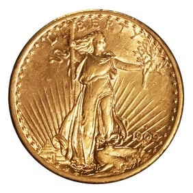 $20 Gold Saint Gaudens 1909-S UNC (1 of 2)