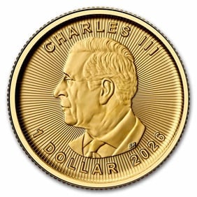 2026 Canada 1/20 oz Gold Maple Leaf BU: 2026 Canada 1/20 oz Gold Maple Leaf BU, struck in 1/20 troy ounce of .9999 fine gold, offers collectible fractional-size gold with exceptional purity. Multiples of 40 are shipped in sealed plastic she