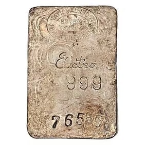 24.6 oz National India Bullion Refinery Bombay Electro Silver Bar (1 of 2)