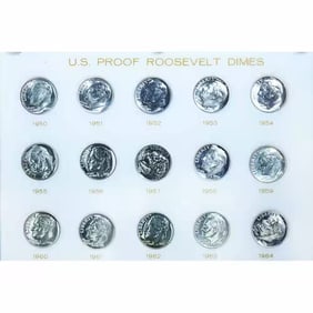 Roosevelt Dimes 1950-1964 Proof Set Capital Holder (1 of 2)