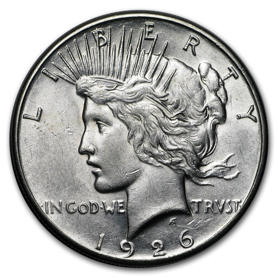 1926 - S- MS-62+ Peace Dollar-Non Graded: The 1926-S MS-62+ Peace Dollar displays sharp branch-mint detail and strong eye appeal. A high-grade 90% silver example with dependable demand.