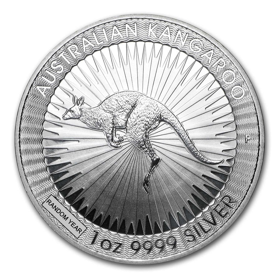 Australia 1 oz Silver Kangaroo BU (Random Year) (1 of 2)