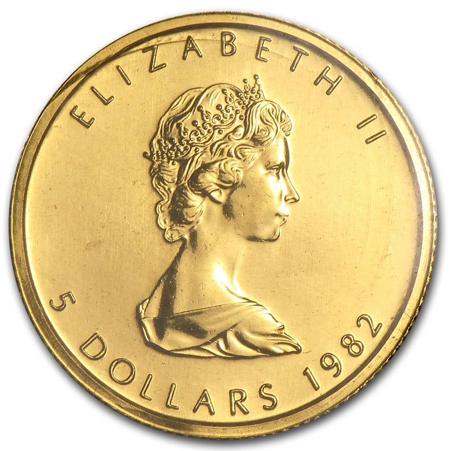 1982 Canada 1/10 oz Gold Maple Leaf BU (1 of 2)