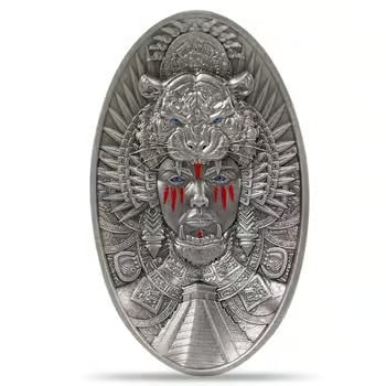 2024 Chad 2 oz Silver Aztec Warrior Queen High Relief Coin .999 Fine (1 of 2)