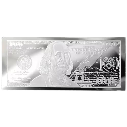 Silver 4 Ounce Bar - 2026 $100 Bill .999 Fine: The Silver 4 oz Bar 2026 $100 Bill .999 Fine is a novelty bullion piece struck in 4 troy ounces of .999 fine silver, designed to resemble the iconic U.S. $100 bill. Combining artistic engraving with s