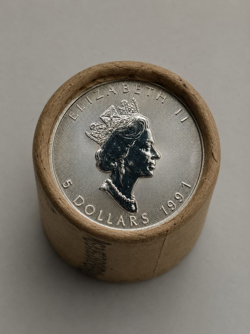10 QTY $5 Coin 1991&1991 Elizabeth-2 Canadian Maple roll (1 of 2)