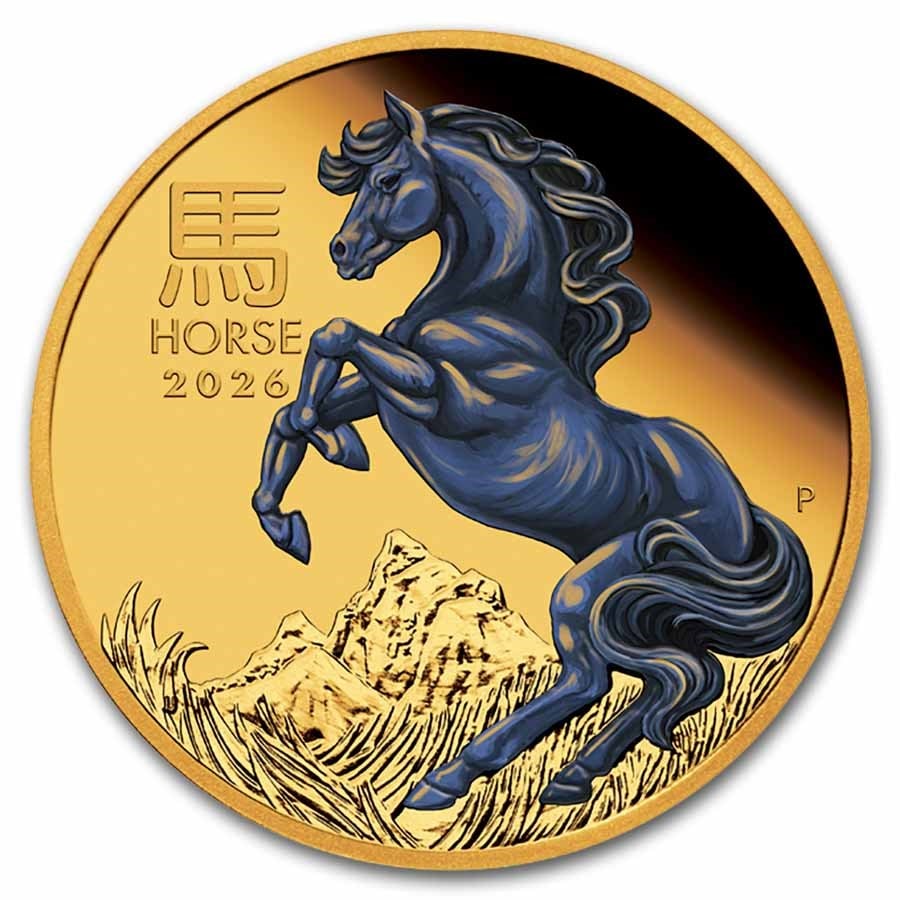 2026 Australia 1 oz Gold Lunar Horse PF (Colorized, Box & COA) (1 of 2)