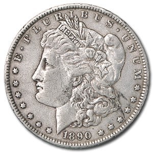 1890- Morgan Dollar Cracked From Roll: The 1890 Morgan Silver Dollar (Cracked From Roll) offers bright luster and clean surfaces straight from original storage. A sought-after 90% silver issue with enduring numismatic demand
