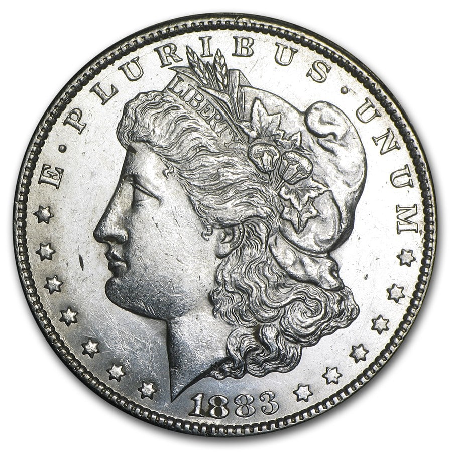 1883-CC MS-62+ Morgan Dollar-Non Graded: The 1883-CC Morgan Dollar MS-62+ from the legendary Carson City Mint offers strong luster and attractive detail for the grade. A highly sought-after 90% silver cc issue with historic Western heritage 