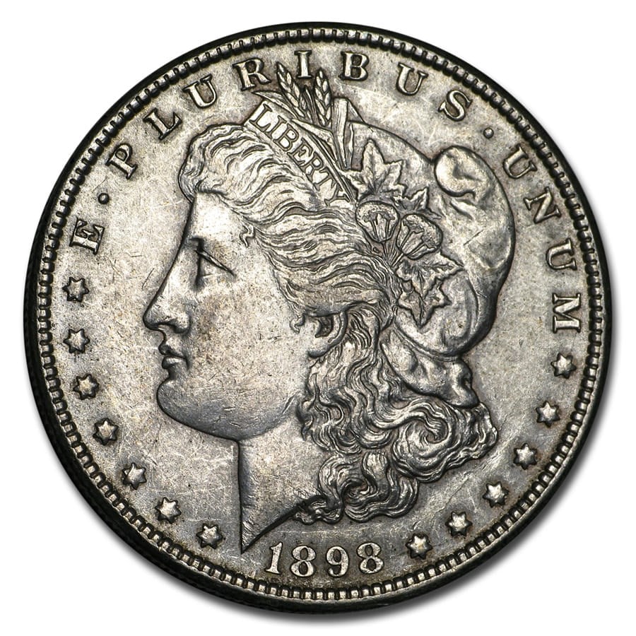 1898-O Morgan Dollar Cracked From Roll: The 1898-O Morgan Dollar (Cracked From Roll) presents lively luster and original surfaces from the New Orleans facility. A solid 90% silver classic with enduring appeal.